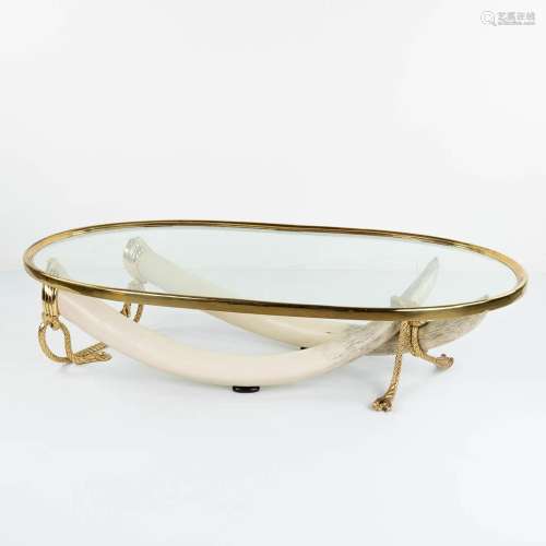 Valenti ' COLMILLOS', a coffee table with elephant tusks and...