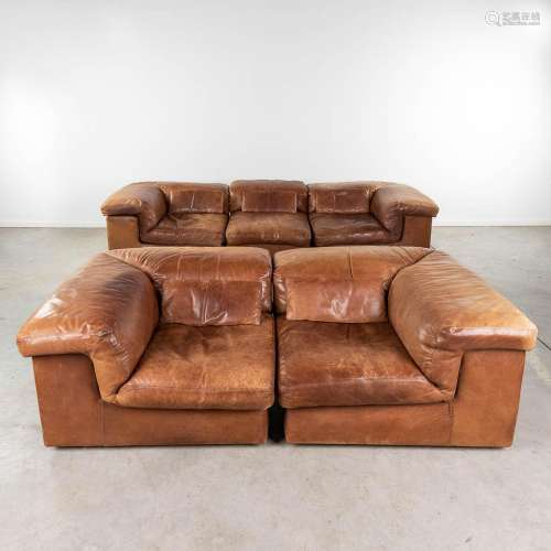 Durlet, 'Jeep' a three and two seater sofa made of leather i...