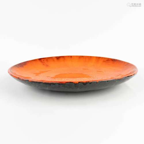 R. J. LORRIAT (XX) a large mid-century bowl made of glazed c...