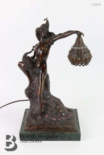 Circa 1960's attractive bronze lamp