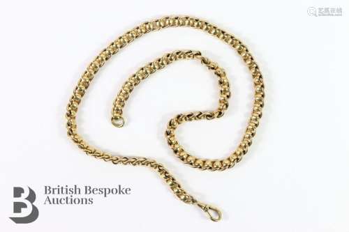9ct yellow gold multi-link fob chain
