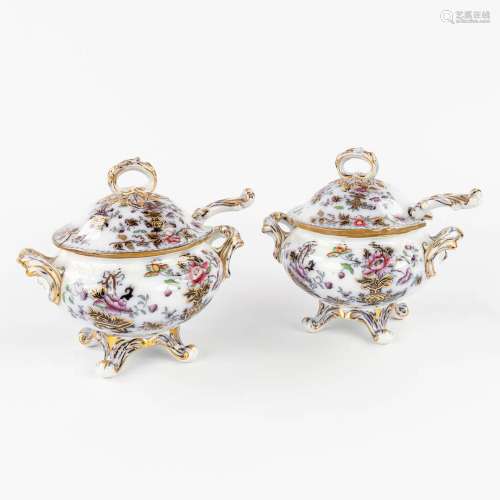 Francis Morley 'Casket Japan' a pair of small tureens with h...