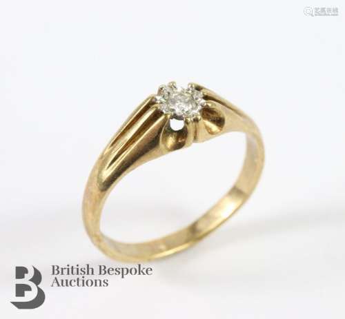 9ct solitaire diamond ring