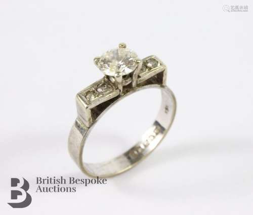 9ct white gold diamond ring