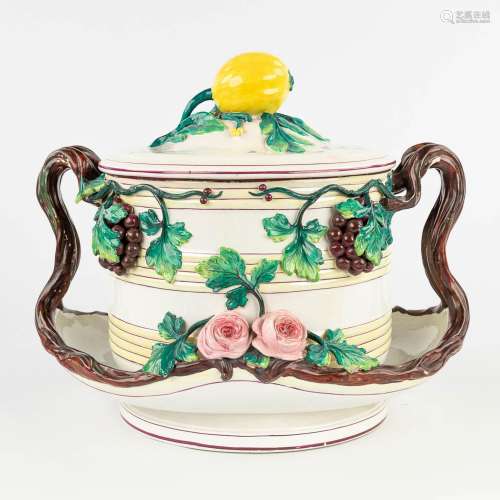 Rörstrand Ceramics, a large tureen decorated with grapes and...