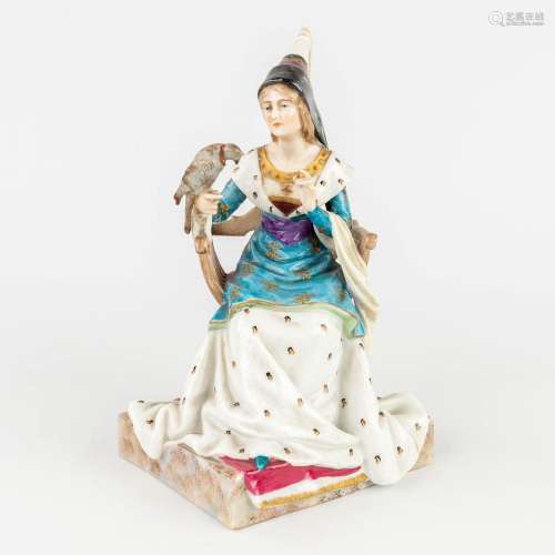 Dressel & Kister, Passau 'Medieval Sitting lady with a f...