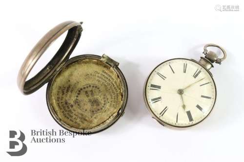George III silver pair-cased pocket watch by W. Massey Nantw...