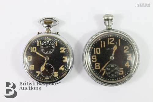 Vintage Swiss made chrome-plated alarm pocket watch. The wat...