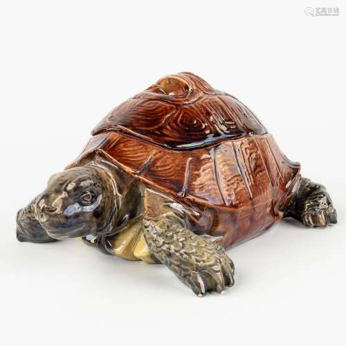 Vande Voorde, a tortoise made of Flemish Earthenware. (L: 22...