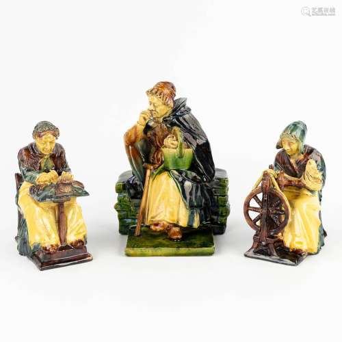 Vande Voorde, a collection of 3 figurines, Flemish Earthenwa...