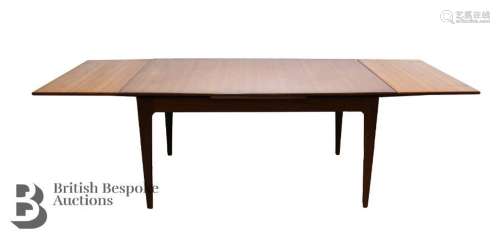 A. Younger mid-20th century rectangular rosewood and teak di...