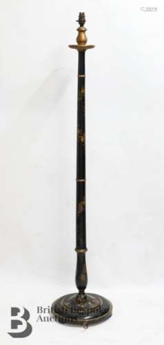 Chinoiserie standard lamp approx 155 cms h and the base appr...