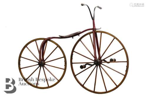 A Hanlon Velocipede 'boneshaker' bicycle