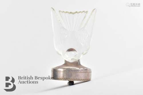After Rene Lalique 'Hirondelle' car mascot on silver plated ...