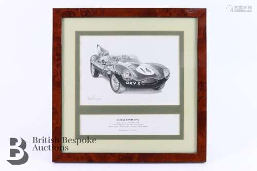 Automobilia prints illustrated by D.N Sykes depicting a Jagu...