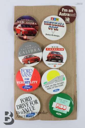 Nine 1960's to 70's lapel badges