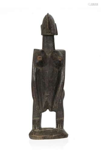 Statue féminine "Jo Nyeleni" Bambara, bois à patin...