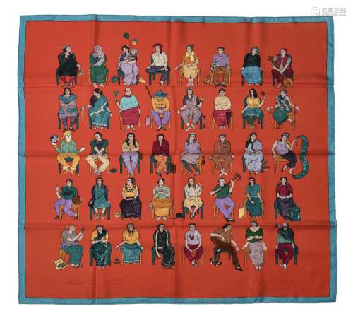 Hermès, carré en twill de soie: Colours Masala, 90x90 cm, bo...