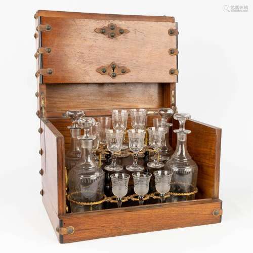 A Tantalus Liquor 'Cave à Liqueur' set in a wood box. (L: 26...