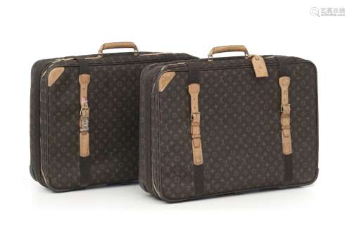 Louis Vuitton, paire de valises Satellite 70 en toile enduit...