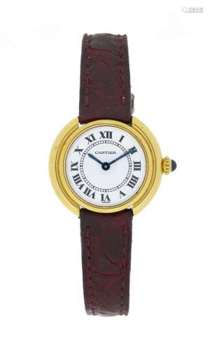 Cartier, Vendôme, réf. 6708, montre en or 750, pochette