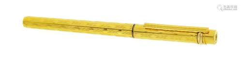Cartier, Must, stylo plume en métal doré, bec en or 750