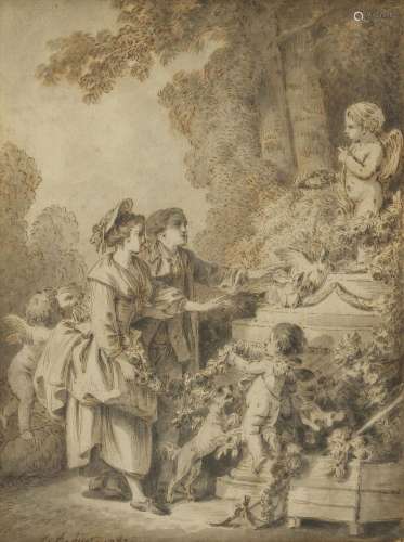 Jean-Baptiste Marie Huet (1745-1811)<br />
Offrande d'un jeu...