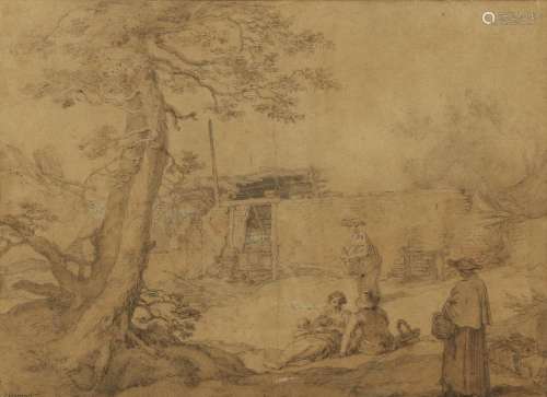 Abraham Bloemaert (1565-1651)<br />
Paysage figurant une rui...