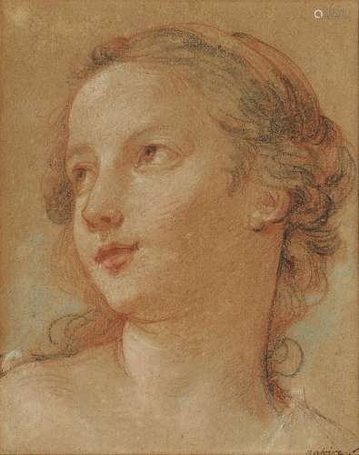 Charles-Joseph Natoire (1700-1777)<br />
Jeune femme, fusain...