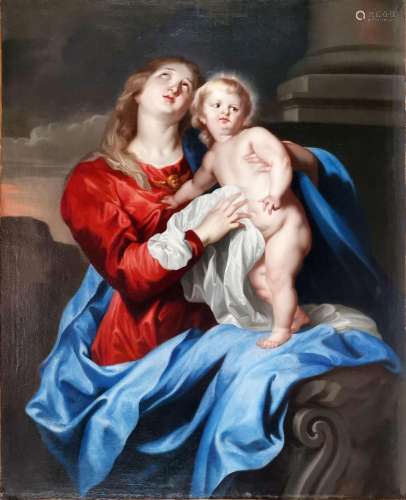 D'après Anthony van Dyck (1599-1641)<br />
Vierge à l'Enfant...