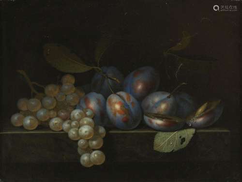 Paul Liégois (circa 1650/1670)<br />
Pruneaux et raisins sur...