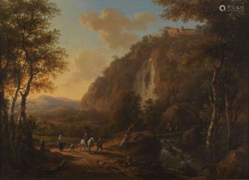 Victor de Grailly (1804-1889)<br />
La cascade de Tivoli, hu...