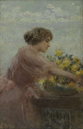 Adolfo A. Ferraguti Visconti (1850-1924)<br />
Jeune femme a...