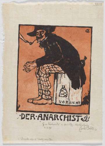 EMIL ORLIK(Prague 1870-1932 Berlin)L'anarchiste. 1896.Gravur...