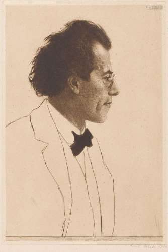 EMIL ORLIK(Prague 1870-1932 Berlin)Portrait de Gustav Mahler...