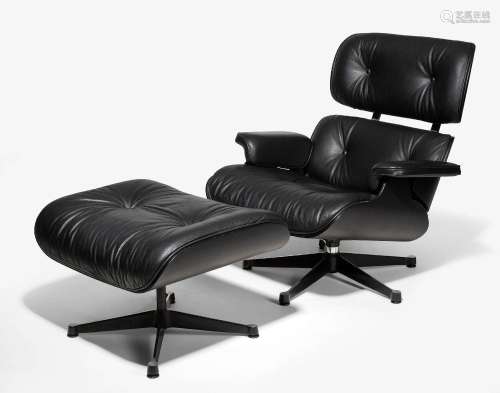 Charles & Ray Eames, Lounge Chair "670" mit Ot...