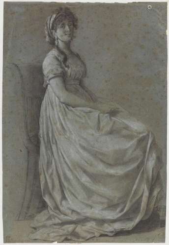 JOSEPH DUCREUX, attribué(Nancy 1735-1802 St. Denis)Femme en ...