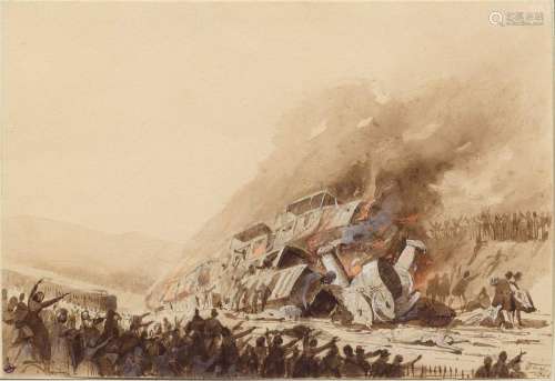 RENE JOSEPH GAREZ(1802-1852)L'accident de chemin de fer de S...