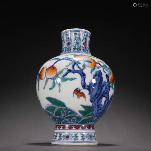Clashingcolor Luck and Longevity Pattern Vase