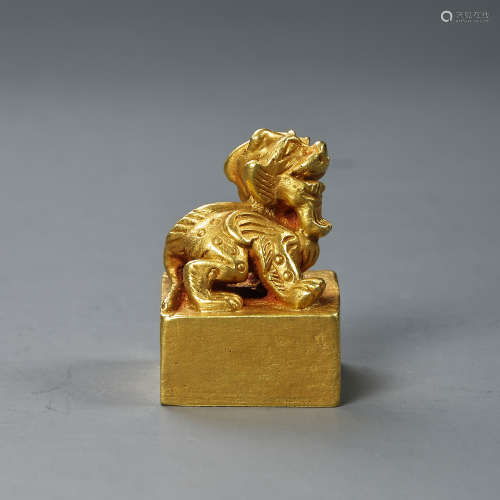 CHINESE TANG DYNASTY PURE GOLD SEAL