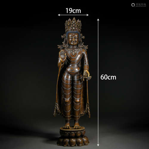 A Nepalese Bronze Figure of Avalokitesvara