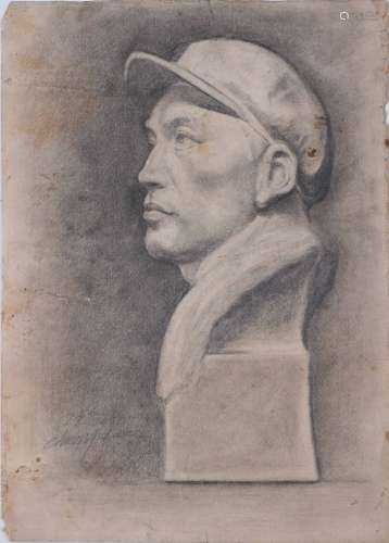 A Chinese Pencil Painting Signed Chen Yifei