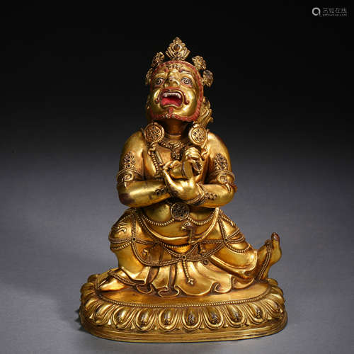 A Tibetan Bronze-gilt Figure of Vajradaka