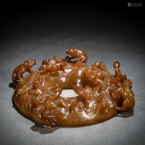 A Chinese Carved Chinese Jade Ornament