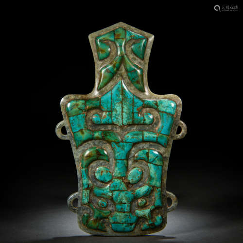 A Chinese Turquoise Inlaid Ornament