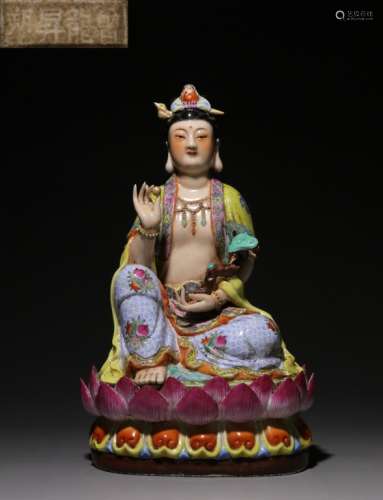 Chinese Famille Rose Porcelain Guanyin