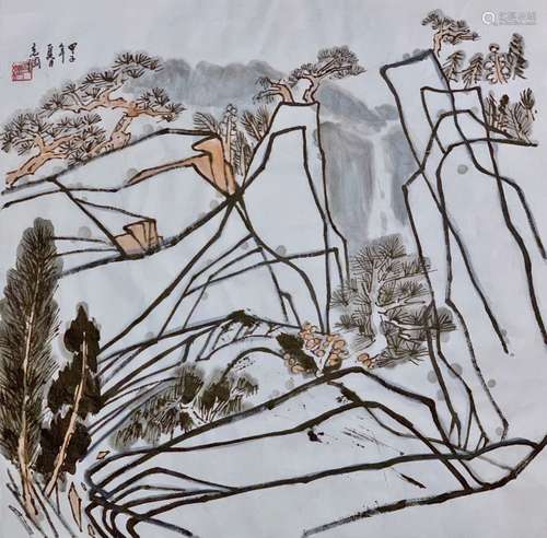 Chinese Hand Paint Ink Color Painting