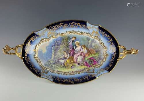 Antique French Sevres Platter Centerpiece