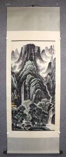 Chinese Ink Color Landscape Painting