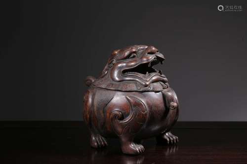 Chinese Chengxinag Wood Carved Censer